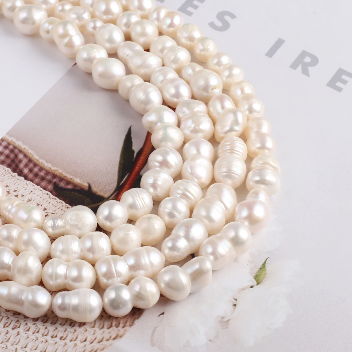 Good Quality Natural Baroque Peanut Shape Pearls 8x14-9x15mm for Fashion Jewelry Making DIY Necklace Earrings Gifts