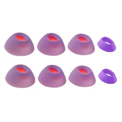 Super Soft Silicone Ear Tips for In - ear Earphones Replacement (For Purple)