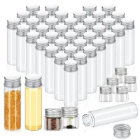 5pcs Clear Empty Glass Bottles 5ml/6ml/7ml/10ml/14ml/18ml/20ml/25ml/30ml Silver Aluminum Lid Refillable Vials 1