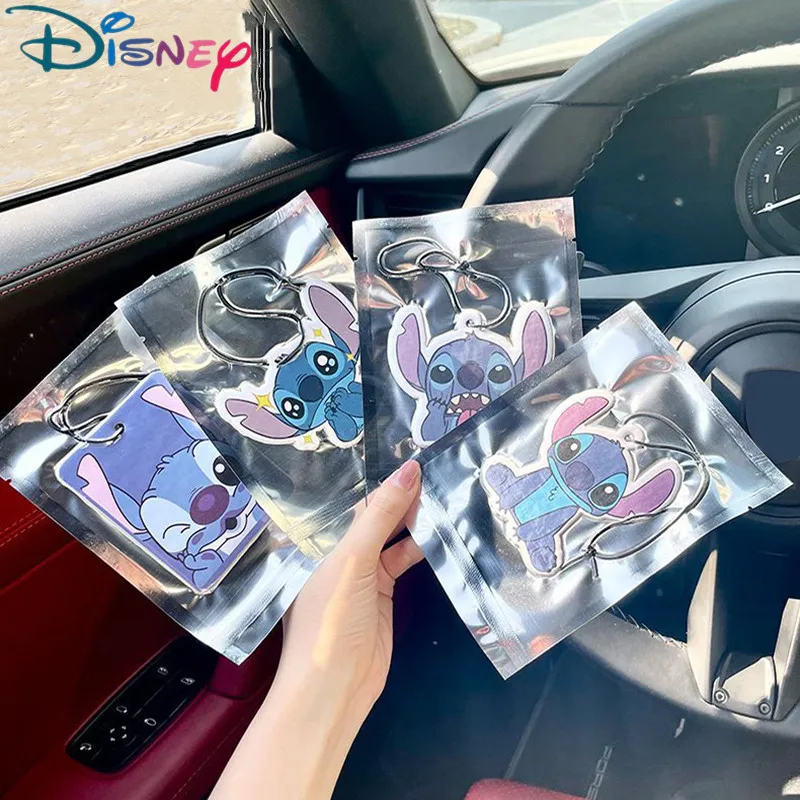 

Anime Disney Stitch Aromatherapy Tablets stich Car Aromatherapy Water Remove Odor Purify Air Cartoon Pendant kids toy gifts