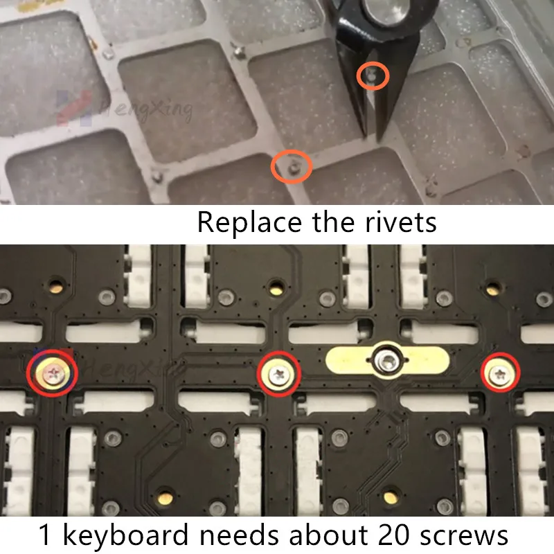 Keyboard Screw Rrivets 100Pcs/Lot For Macbook Pro A1706 A1707 A1990 A1708 A1989 A2141 A1932 A2159 A2179 A2251 A2289 A2337 A2338 laptop screws