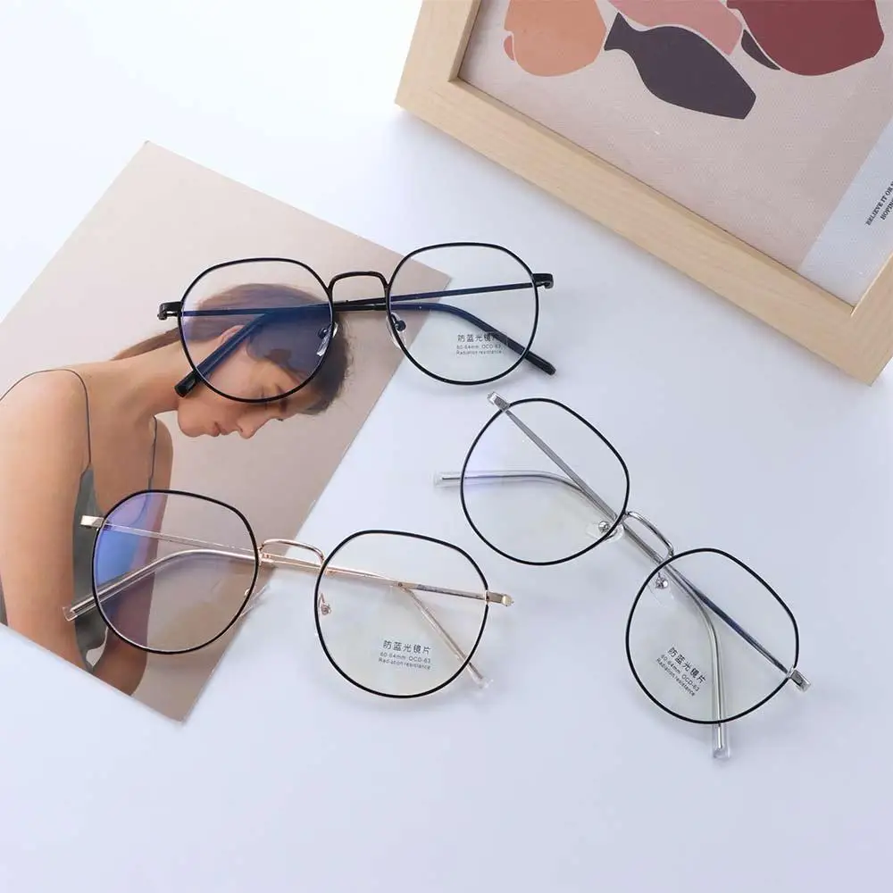 

Transparent Retro Male Female Metal Anti Blue Light Eyewear Blocking Glasses Computer Glasses Optical Glasses