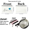 Heart Custom Name Simple Makeup Bag Organizer Travel Cosmetic Canvas Storage Pouch Women Pencil Case Purse Wedding Spouse Gift 5