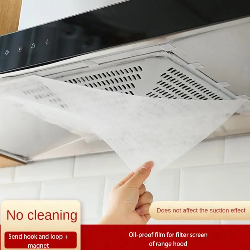 1/5PCS Oil-proof Filter Range Hood Anti-oil Filter Household Kitchen Accessories Oil-absorbing Cotton Quick Cleaning Kitchen