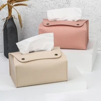 1 Household Pu Leather Tissue Box, Desktop Decoration, Suitable For Dining Room, Living Room, Kitchen, Tissue Storage Box 1