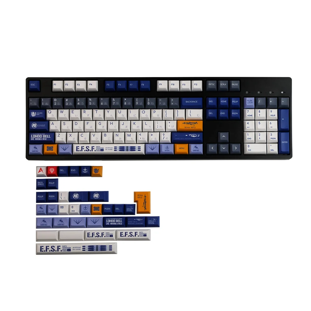 Anime Original Guerreiro Pbt Keycap 139 Chaves Kca Perfil Cereja Similar Mais Gatilho Rápido Dye-subbed Teclado Mecânico - Imagem 3