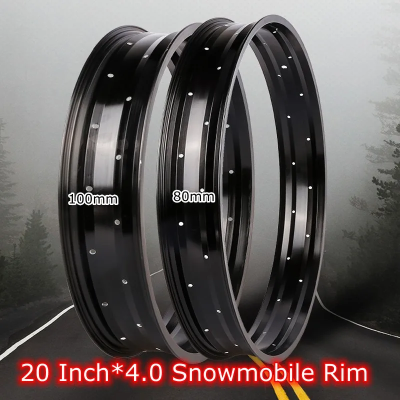 20 Inch*4.0 Snow Mobile Rim Aluminium Alloy Fat Tire Rim Size 80mm