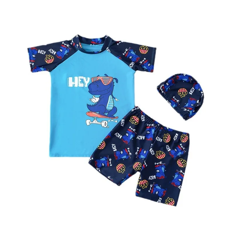 Swimsuit Boy Cool Cartoon Print Swimwear Children Bathing Suit Beachwear Baby Toddler Swimming Children Sportswear
