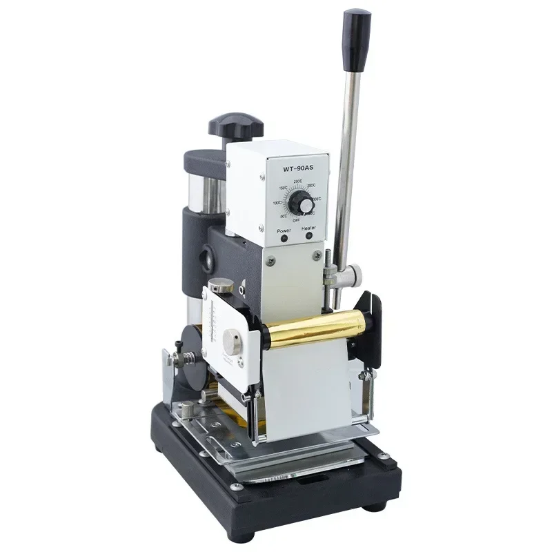 New PVC Card Convex Code Embossing Machine 110V/220V Card Hot Press Embossing Printer 60x90mm Bronzing Machine WT-90A
