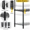 3 Tier Shelves Storage, Wire Shelf Unit, Standing Adjustable Metal Shelves Organizer, Storage Racks for Restaurant Garage Pant 6