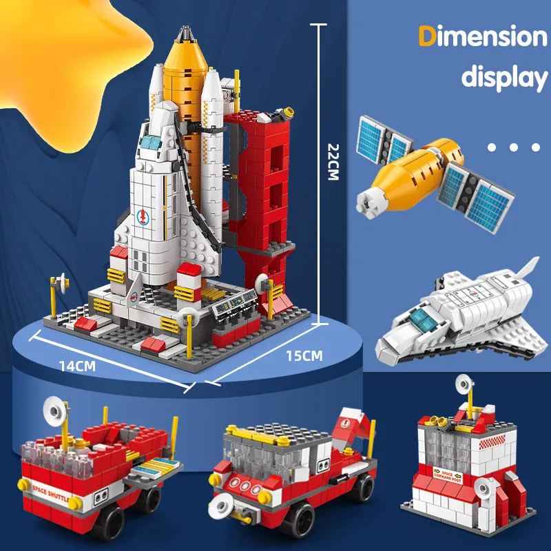 

1000PCS Aviation Spaceport Model Shuttle Space Rocket Launch Center Building Blocks Construction Spaceship Bricks Toys Giftbox