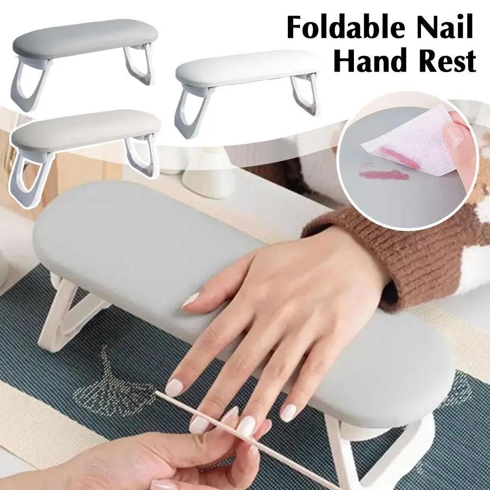 

New Nail Hand Rest Pillow Foldable Salon Wrist Support Pad Non Slip and Easy To Clean Minimalism Nail Art Stand Manicure Tools
