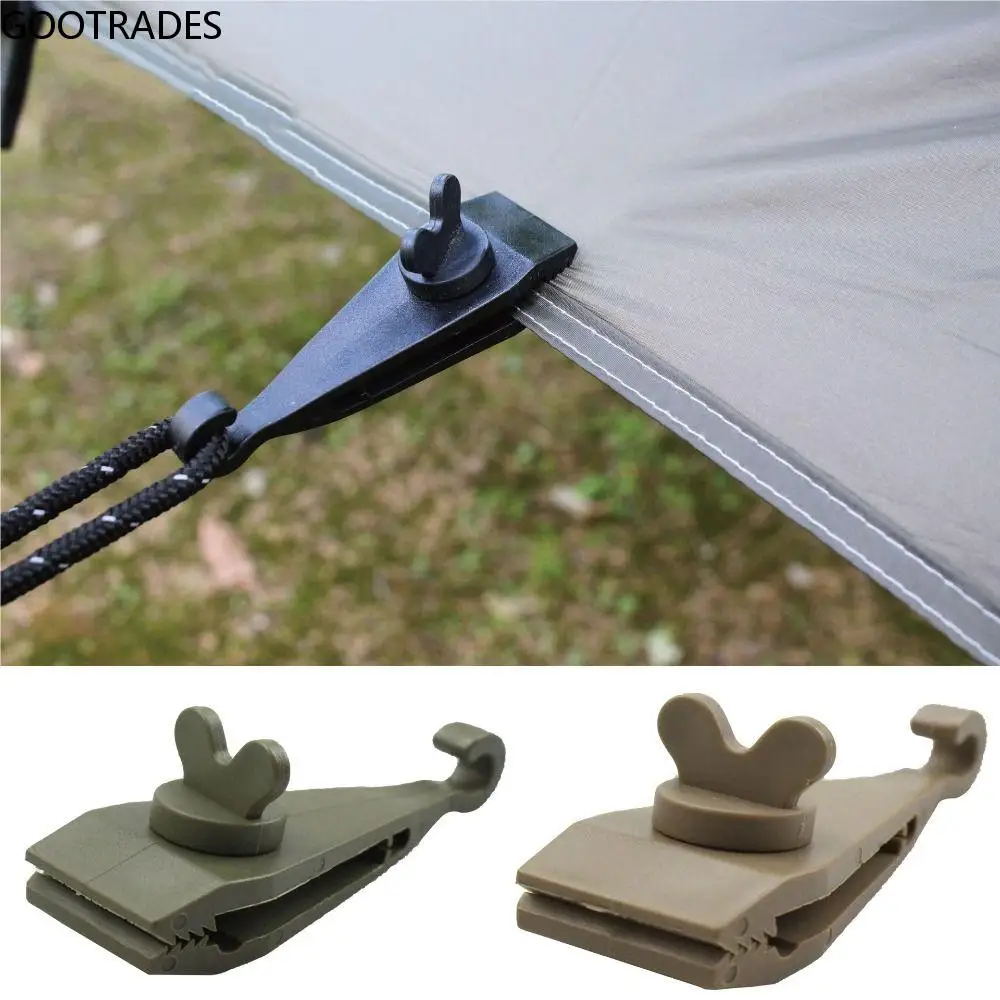 

4 Pcs Durable Reusable Tent Clip Tents Awning Wind Rope Clamp Shelters Accessories