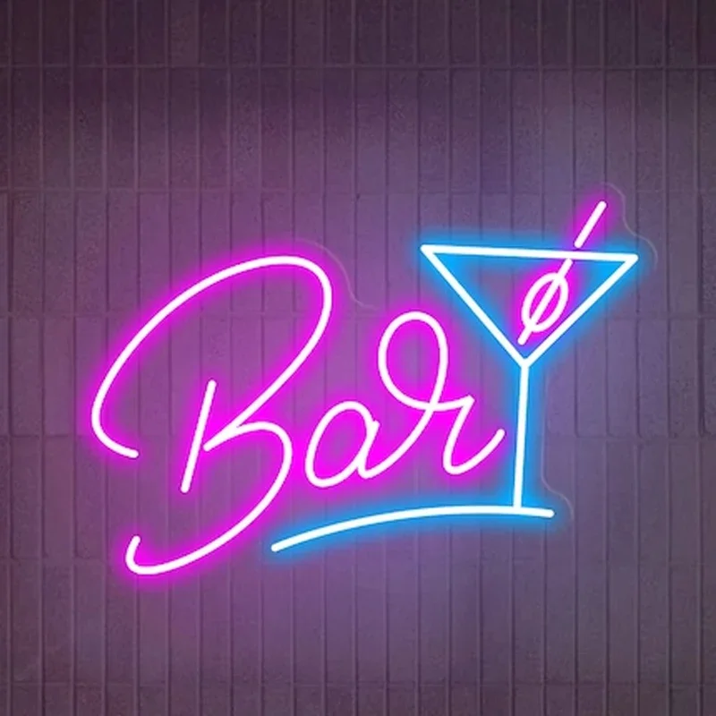 BarNeonCocktailLedNeonSignDecorCustomNeonLightforBarDisco