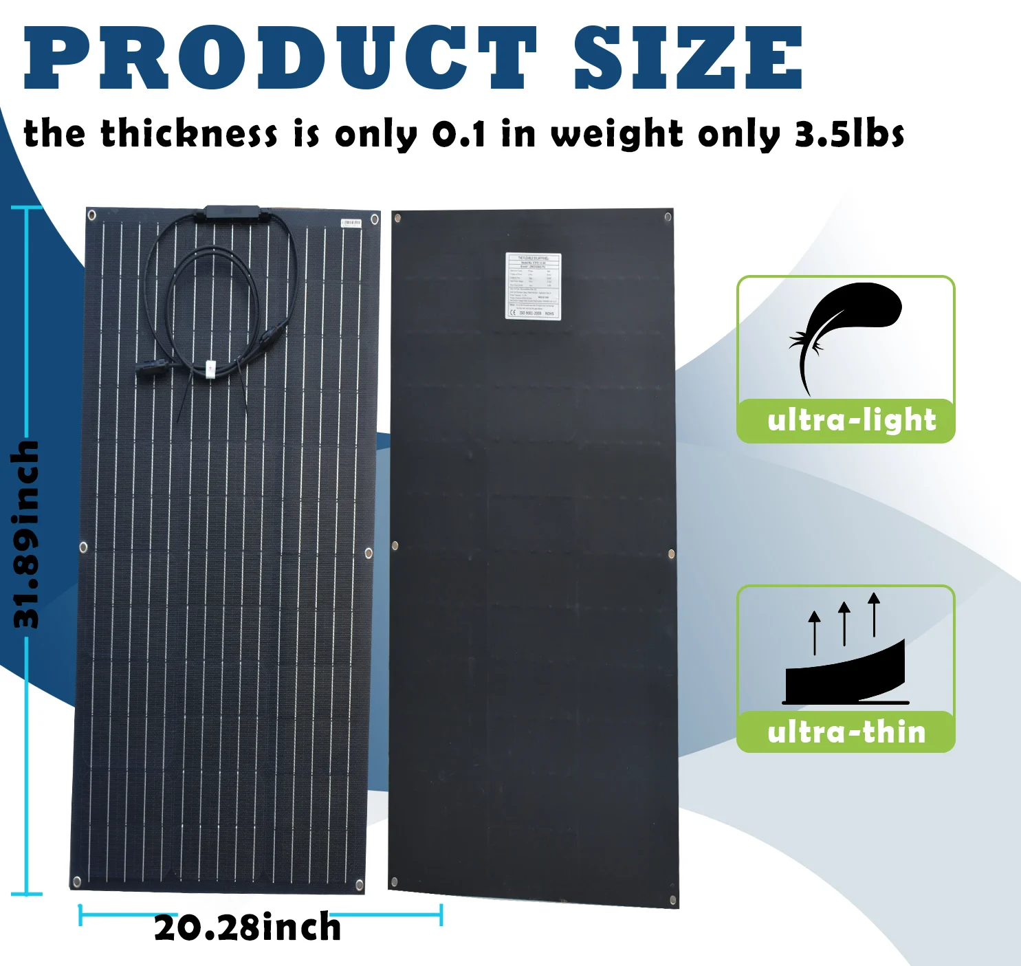 Solar Panel 80W 160W 12V ETFE Flexible Solar Panel (Thermostable) 18V for  12V Solar Battery Charger Monocrystalline