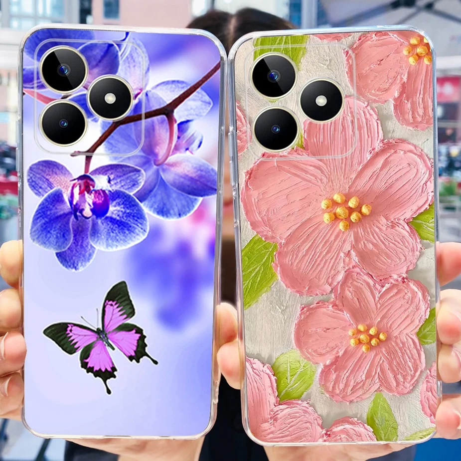 Stylish Painted Clear Silicone Phone Case - Soft Protective Cover