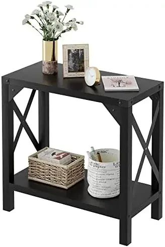 

Концевой столик для небольших помещений, прямоугольная тумбочка для дома, Диванный боковой столик для гостиной, спальни, отдыха (серый), столешница