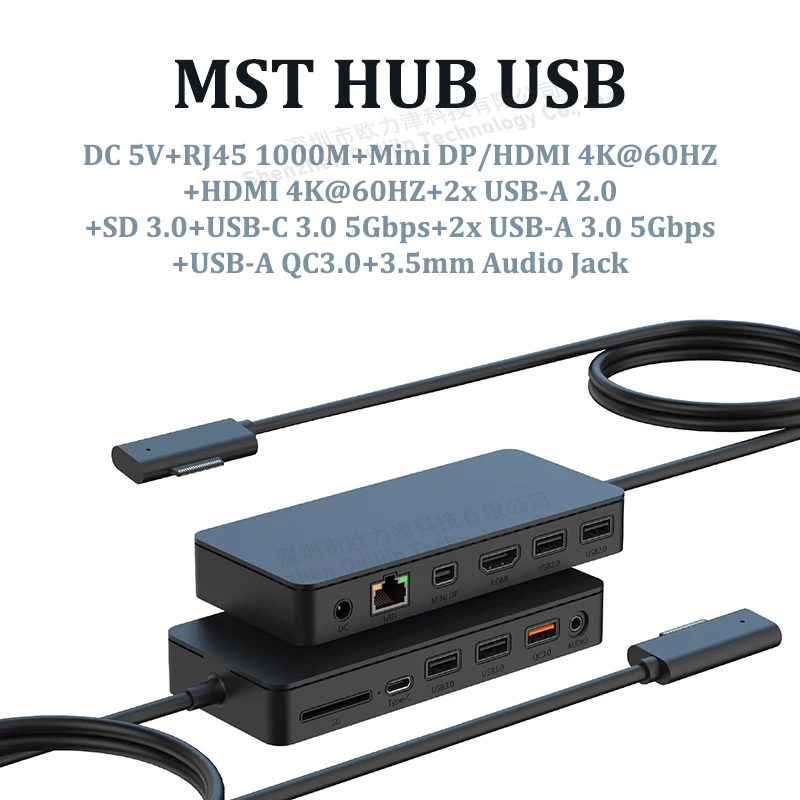 MST HUB USB Connect Dock 2x HDMI Mini DP 4K 60HZ for Microsoft Surface Pro Surface Book Surface Go Surface Laptop Accessories 5