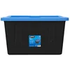 HART 27 Gallon Heavy Duty Latching Plastic Storage Bin Container, Black, Set of 4 6