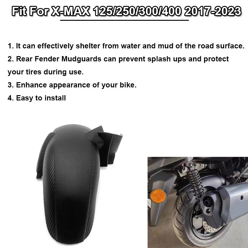XMAX 400 300 sepatbor belakang sepeda motor pola 3D pelindung