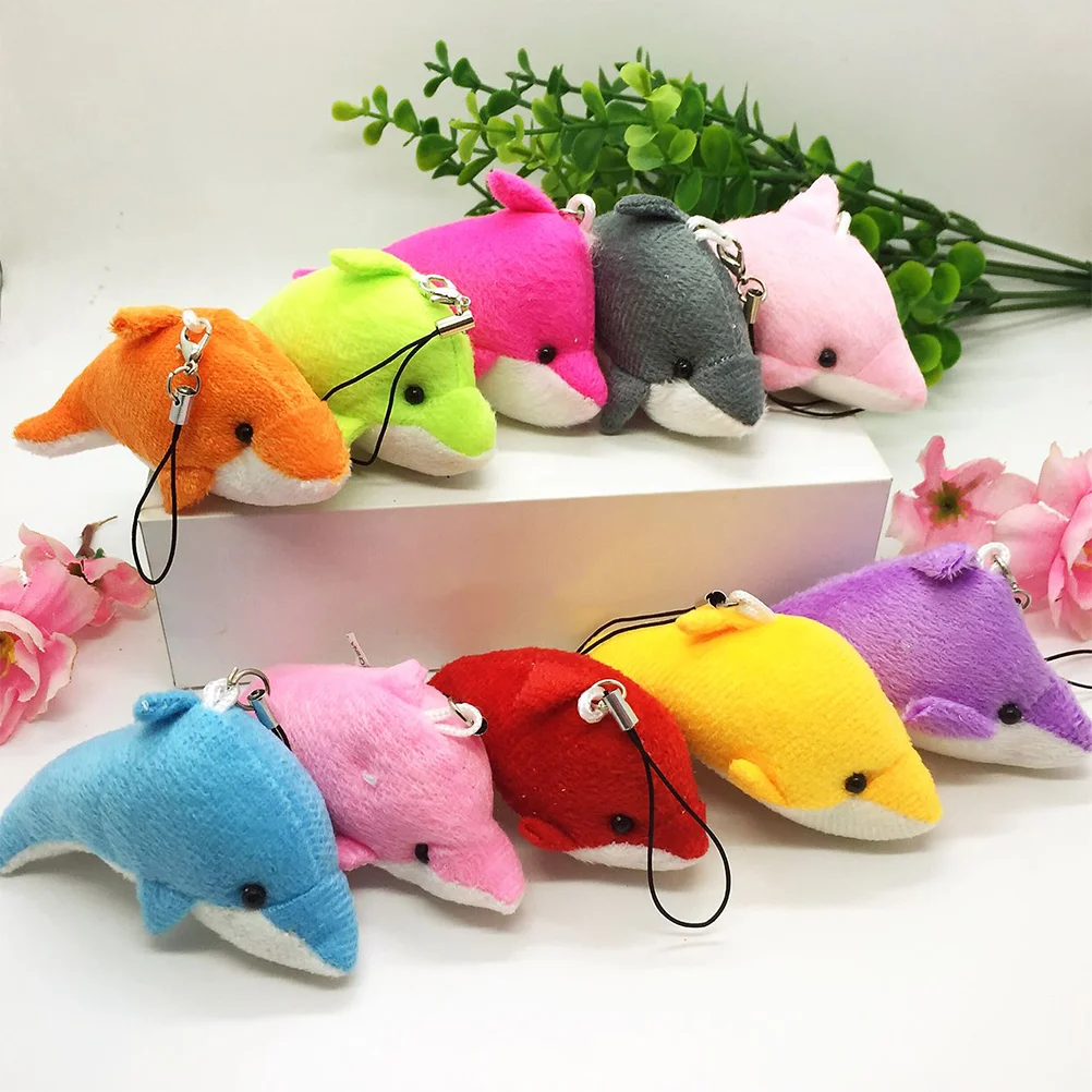 

Dolphin Pendant Plush Party Decor Stuffed Animal Kid Mini Favors Toys Ocean Plushies Supplies Kids Charm Toy Baby Decorations