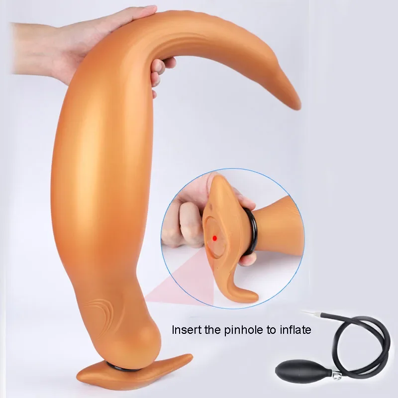 Sex toys Long Huge Anal Dildo Adult Sex Toys For Women Men Vagina/Anal Stuffed Tail Butt Plug Multifunction Strapon Inflatable Dildos