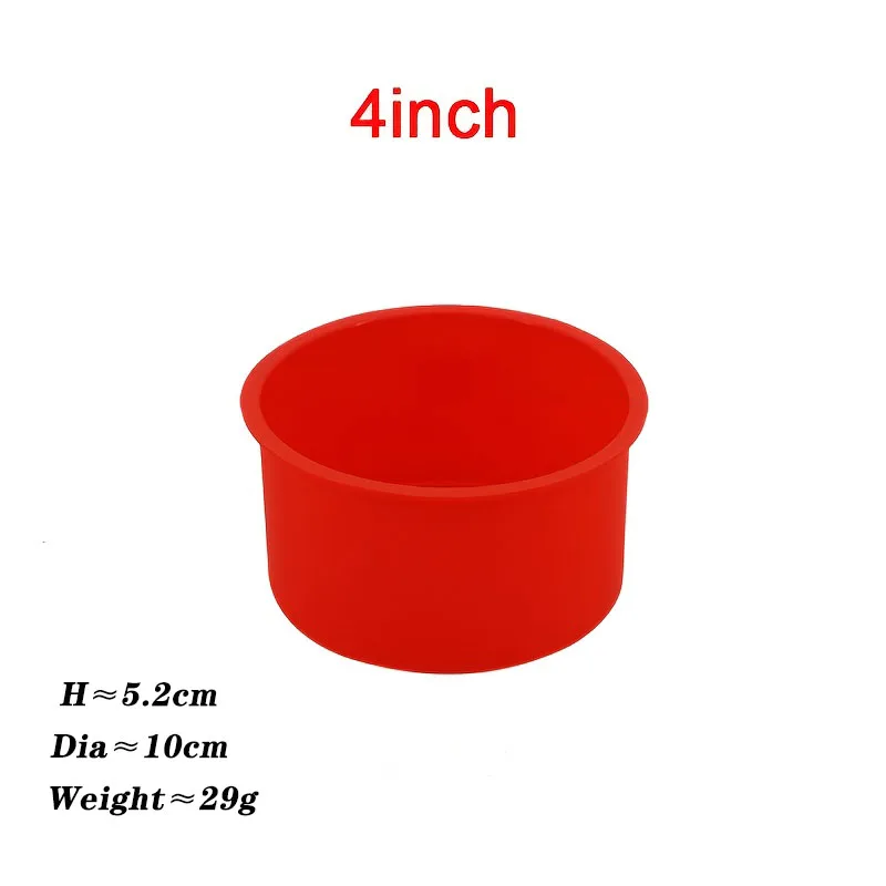 Silicone Nonstick Round Cake Mold for Baking, Pastries, and Desserts (4-10 Inch)