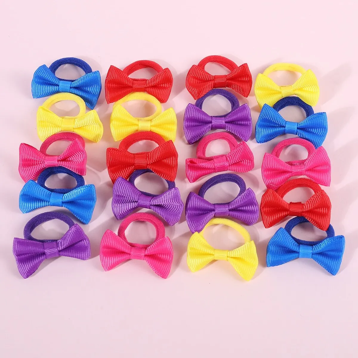 Hair Accessories 120PCS Set For Girls Bowknot Hair Band Children Ponytail Holder Ties Kids Elastic Rubber Bands
