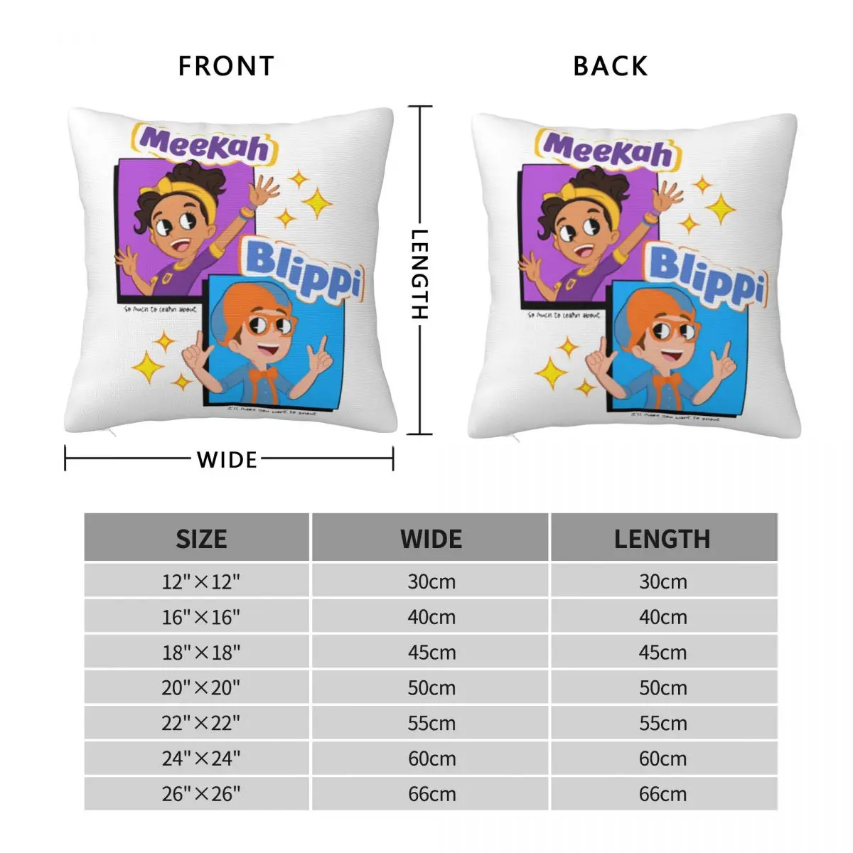 Meekah And Blippi Square Pillowcase Pillow Cover Cushion Zip Decorative Comfort Throw Pillow for Home Sofa 2