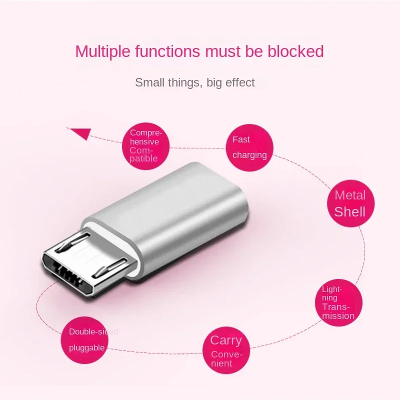 USB C타입 암-마이크로 USB 수 어댑터 커넥터, 마이크로 USB 충전기 어댑터, V8 충전 데이터 전송 컨버터