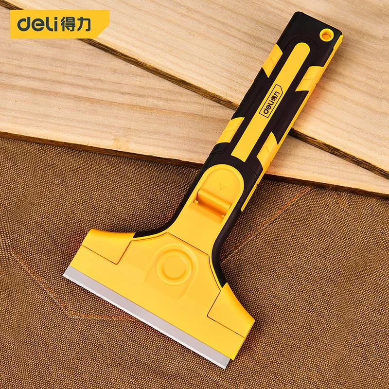 

Deli 200mm Cleaning Scraper for Glass Floor Tiles Floor Scraper with 5 Pcs Blades Multifunction Household Cleaning Tools Knife