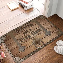 Definitely Not A Trap Door Entrance Doormat Home Decoration Anti-slip Bedroom Floor Mat Wooden Bathroom Carpet for Living Room