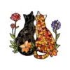 Stained Glass Window Hanging Decor Stained Glass Cat Window Hanging Cat Suncatcher For Hanging Small Christmas Trees Decorations 5