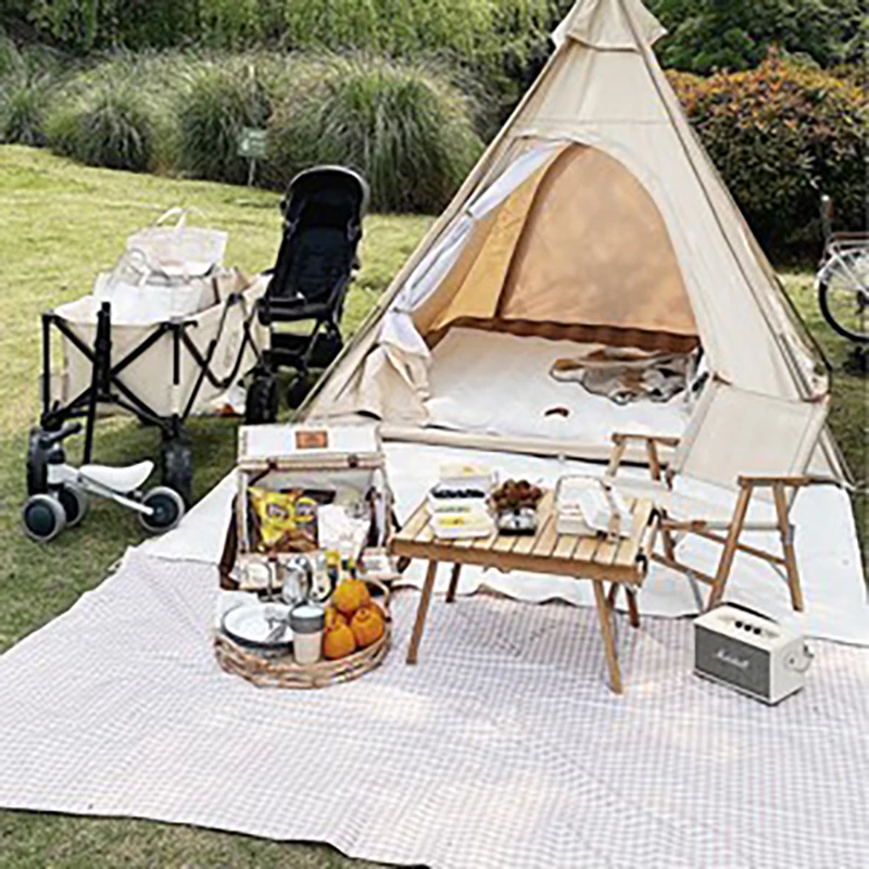 Ultralight Waterproof Camping Mat Foldable Outdoor Floor Mat Beach Blanket Travel Picnic