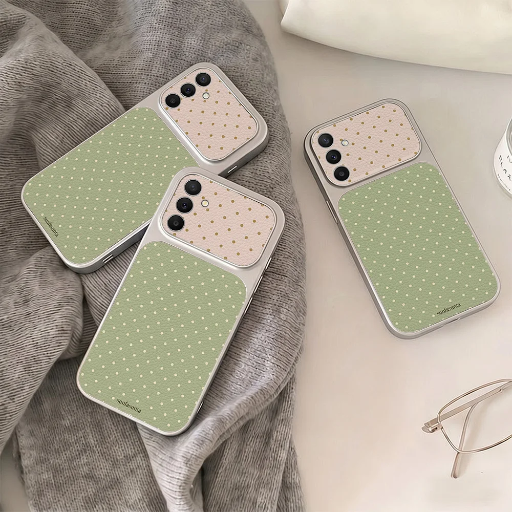 Matcha Green Polka Dot Soft Milk-Style Phone Case
