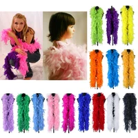 Feather Boa Plush Feather Trim Stripe Shawl for Wedding Dress Clothes Decors 1