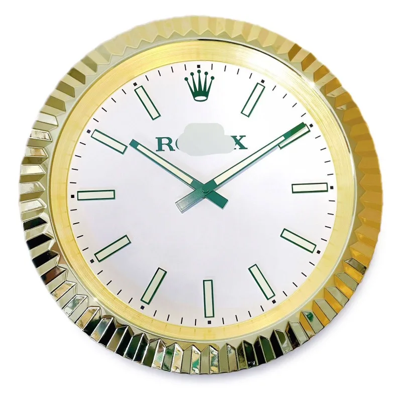 Round Design Wall Clocks Fashion Luxury Elegant Nordic Bedroom Digital Wall Clock Modern Metal Horloge Murale Home Decor Items - 6