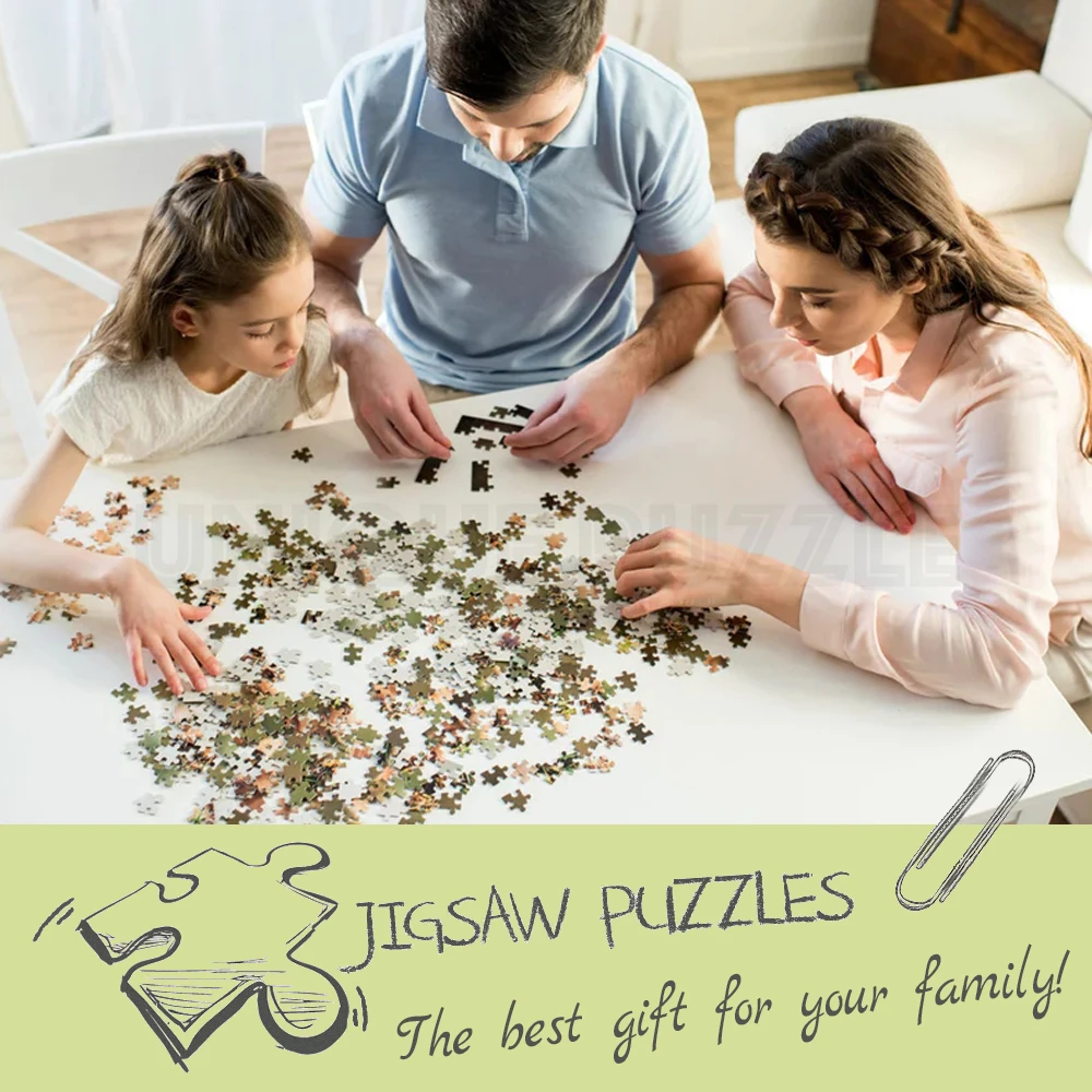 Photo Custom Wooden Puzzle Personalized Jigsaw Round Heart Shape DIY Assemble Game Toys for Adults Kids Decoration With Box 6
