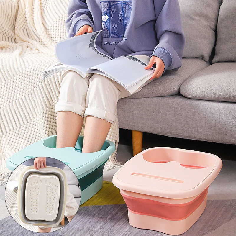 Foldable Footbath Massage Bucket Soaking Bucket Folding Basin Spa Foot Bath Household Sauna Bathtub Pedicure Bath Bathtub foot bath bucket