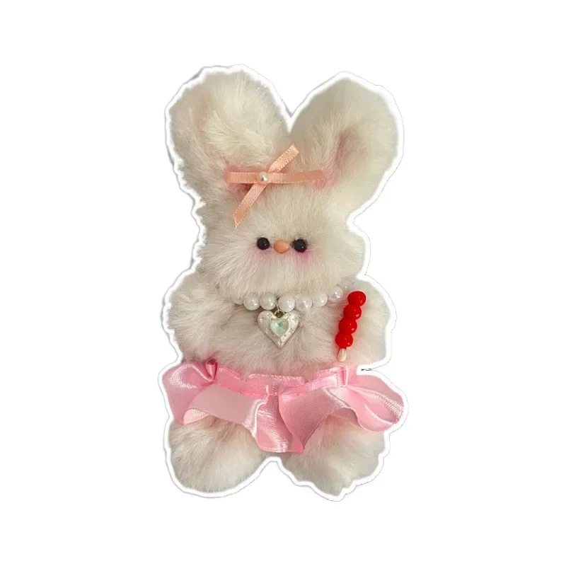 DIY Handmade Material Package Sunday Angora Yarns Twist Stick Doll Craft Coral Flocking Toys Rabbit Puppet Toy For Children Gift