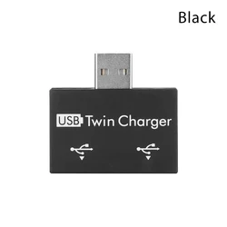 Dual - Port High - Speed USB Hub with Micro USB Power (Black)