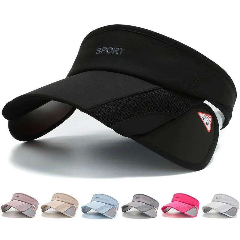 Women Sports Tennis Golf Caps UV Protection Outdoor Running Baseball Cap Empty Top Adjustable Sunscreen Visors Caps Breathable