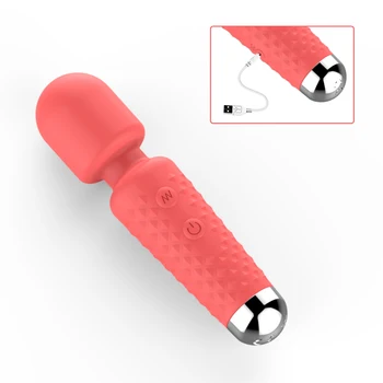 Vibrator Female Powerful Clitoris Stimulator Sex Toy Av Mini Magic Wand 16 Frequencies Pussy Massager Vibrating Dildo G Spot 2