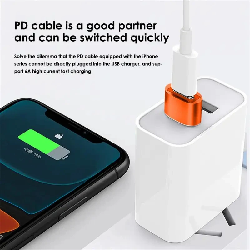 6A USB To Type-C and TypeC to USB OTG Converter 3.0 Adapter for Samsung Xiaomi PC MacBook Pro C Charging Connector