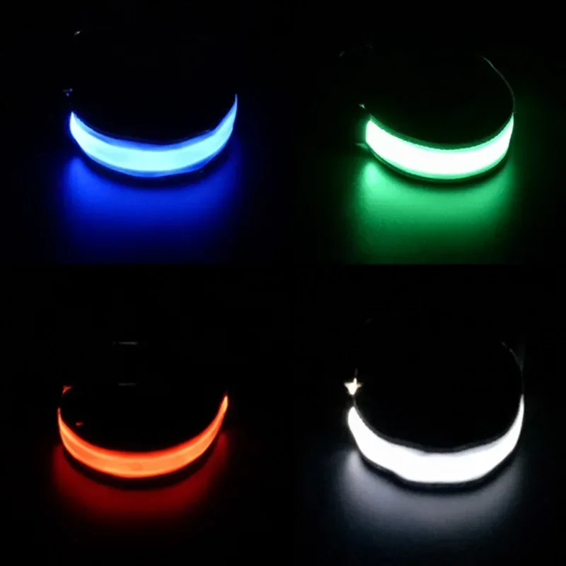 LED Light Luminous Night Running Armband Bracelet Night Reflective Safety Belt Sports Arm Band Cycling Concert Roller Light 3