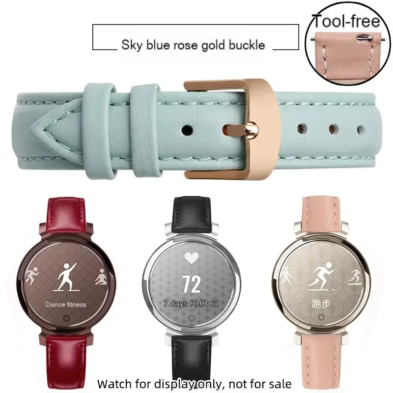 Elegant 14mm Women's Cowhide Leather Watch Strap with Quick Release