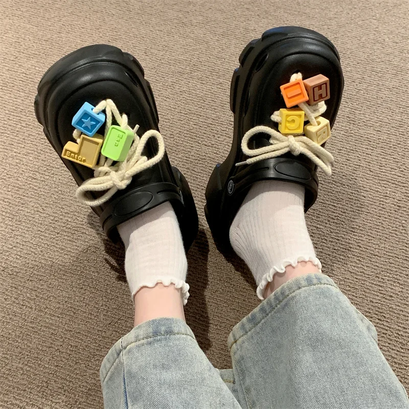 Platform Slippers Summer Women's Sandals 6cm Wedges Ladies Outdoor Clogs Thick Street Beach Slides Girls Flip Flops Garden Shoes