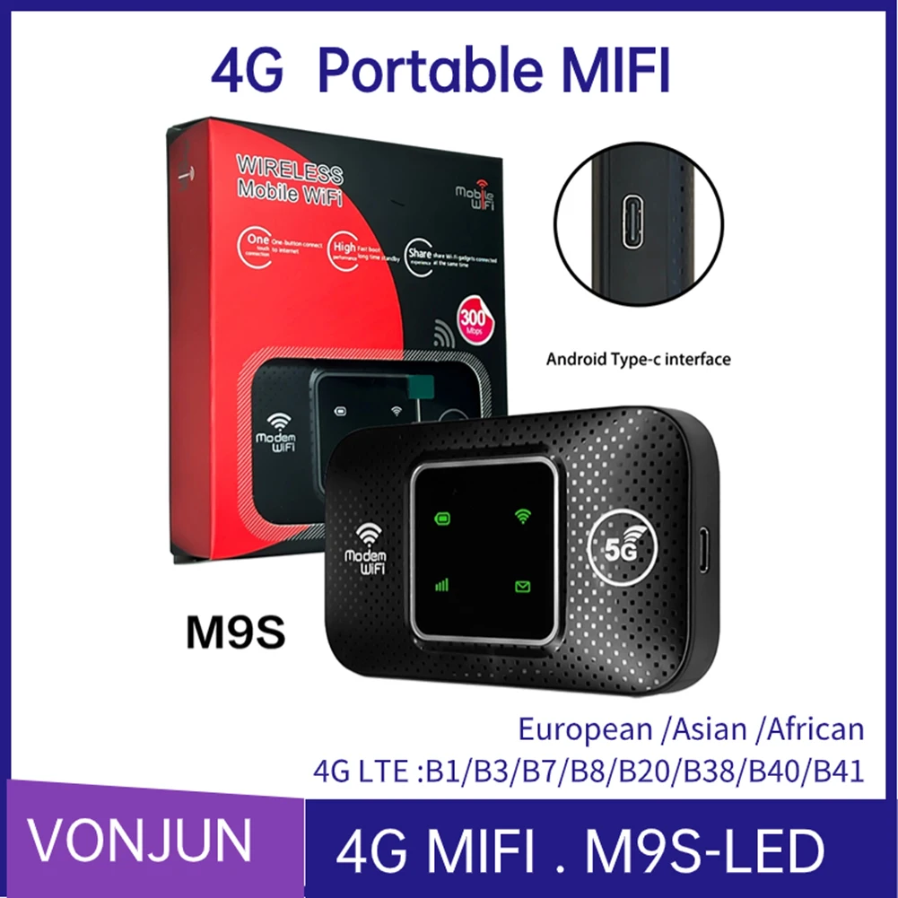 4G/5G Mobile WIFI Router 150Mbps 4G LTE Wireless Router 3000mA Portable Pocket MiFi Modem Mobile Wifi Hotspot with Sim Card Slot Sale Bangladesh