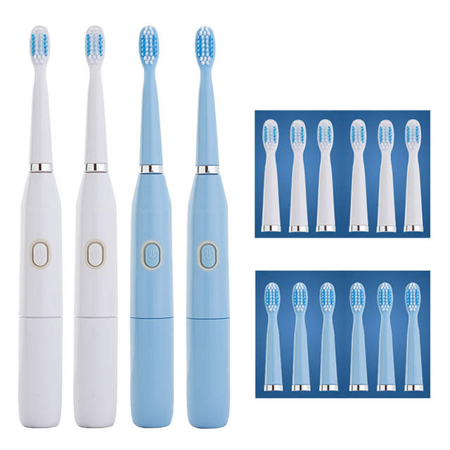Electric Toothbrush With 4PCS Replacement Brush Heads 32000 High Frequency Sonic Vibration IPX7 Waterproof Toothbrush