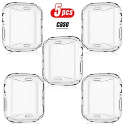 Crystal Clear Protective TPU Bumper Case with Screen Protector - 42mm Series 3 2 1 (5pcs)